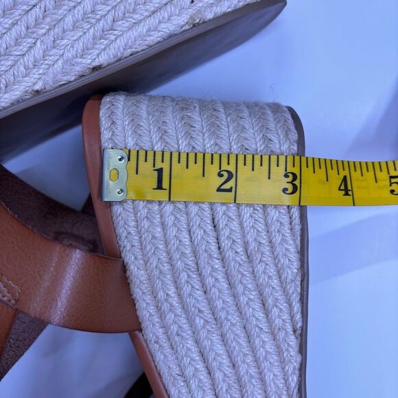 Torrid Brown Faux Leather Espadrille Platform Wedge Sandals - Size 12 - Picture 9 of 11
